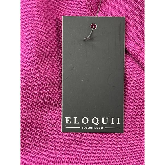 ELOQUII Magenta Puff Sleeves Womens Plus Size 26/28 Long Sleeve Sweater NEW NWT - Picture 9 of 16
